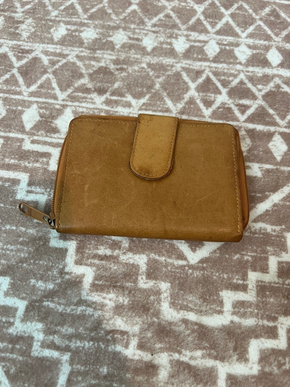 Paul & Taylor Classic Tan tan/camel faux Leather Zip Wallet - Women Bags Wallets